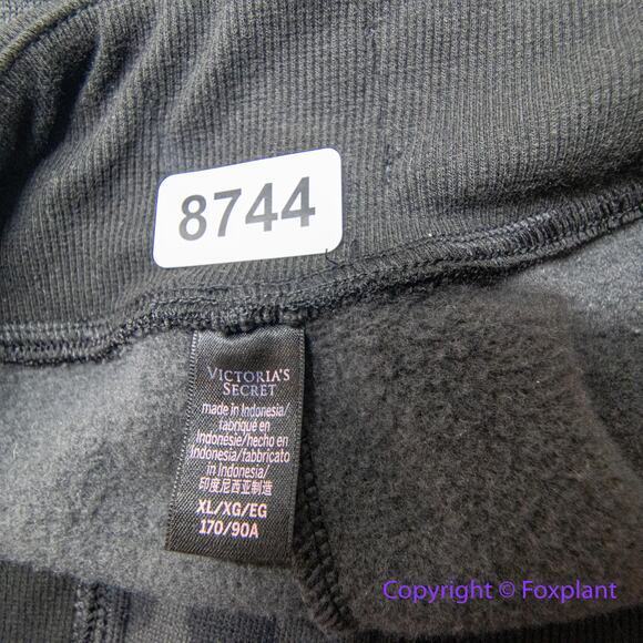 New! Victoria's Secret Cotton High-Rise Fleece Lace-Up Jogger Pants leopard,  XL - Picture 13 of 14